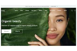 design organic skincare shopify store skincare website beauty store cosmetics