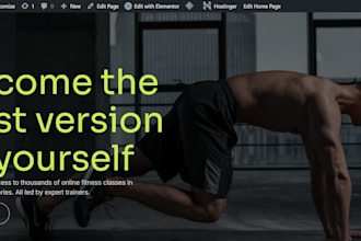 create modern landing page design or wordpress website