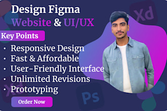 design website UI and landing page using figma