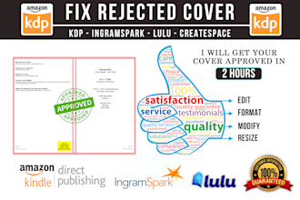 resize and fix format for amazon KDP book cover