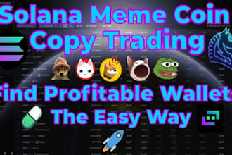 setup copy trading bot, wallet tracking bot on solana meme coin