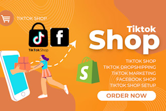 setup and manage facebook tiktok shop dropshipping product listing tiktok shop