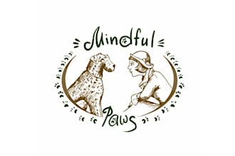 design vibrant dog training brand logo