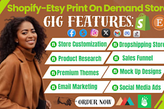 do etsy shopify wix print on demand printify printful gelato gooten store