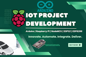 do arduino, esp32, nodemcu, raspberry pi and iot project for you