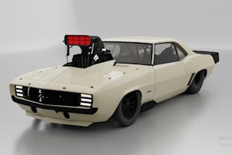 3d racing car, interior and exterior car, vehicle, truck, realistic rendering