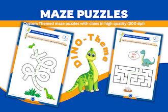create custom maze puzzle activity books for kids