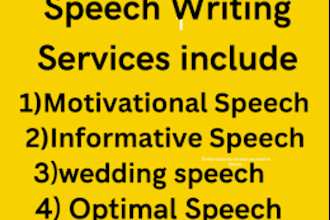 write event and professional speeches