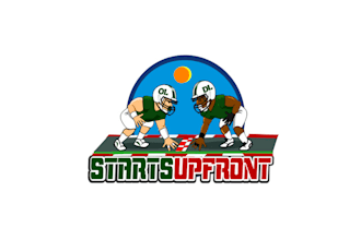 make stylish dynamic sports brand logo for starts up front