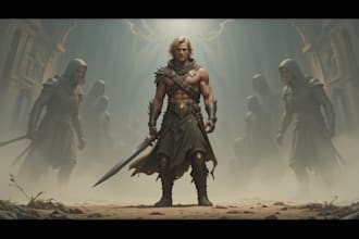 draw dnd character, fantasy character and concept art