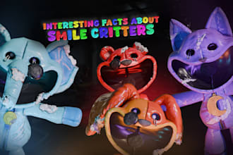 illustrate digital art and custom characters for you from poppy playtime