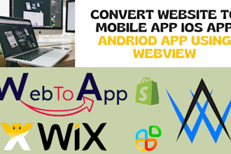 convert website into a fully android and ios mobile app ready for publishing