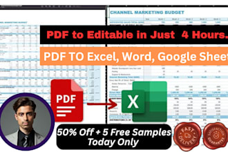 convert PDF to excel and word, google spreadsheet