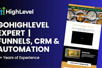 be your gohighlevel developer for go high level website and sales funnel