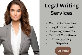 draft lawyer contracts, legal agreements, terms and conditions or privacy policy