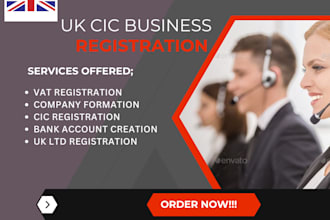 eori utr vat number, registration, uk ltd company registration, cic registration