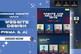 do awesome website ui ux design, figma design website, figma website design