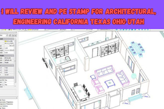 review and pe stamp for architectural, engineering california texas ohio utah