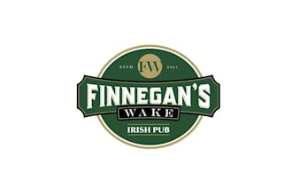 do eye catching wonderful logo for our traditional irish pub