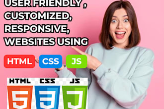 develop html, css, javascript customized websites