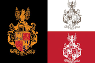 design family crest heraldic coat of arm luxury modern family logo