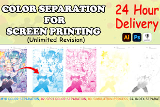 do color separation for screen printing design