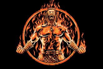 design awesome viking heatwave logo
