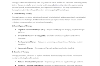 write about mental therapy