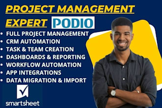 setup smartsheet podio workflow scrum sugar crm automation jobtread freshwork va