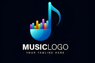 design eye catching band or music logo