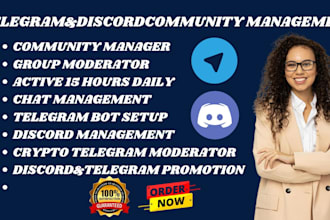 be your crypto and nfts for telegarm discord moderator and community manager
