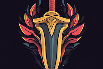 design unique medieval, fantasy, rpg, mmorpg game logo title