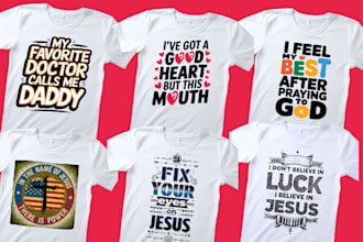 create a high quality typography christian t shirt design