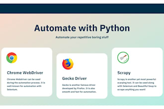 make web automation, scraping, telegram bots in python