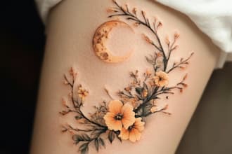 draw a custom tattoo design as a tattoo artist