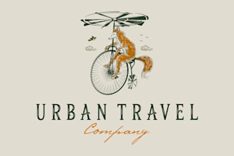 design unique vintage travel logo