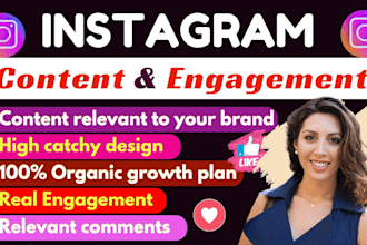 boost your instagram growth with stunning post, content calendar,  pro marketing