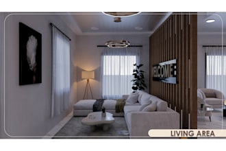 do interior design for bedroom, kitchen, living, cafe, restaurant, bathroom