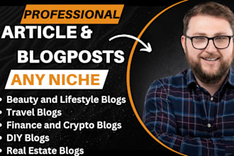 research and write top notch seo optimize articles, blog post on any niche