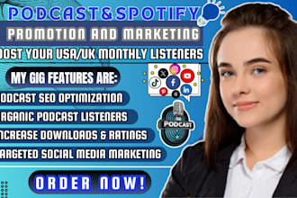 promote your podcast organically, boost audience, SEO social media marketing