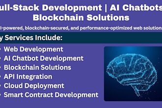 develop high performance web apps, ai chatbots, and blockchain solutions