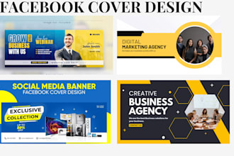 design facebook cover photo, social media banner, podcast cover, web banner