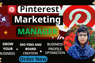 create pins and boards as a pinterest marketing manager