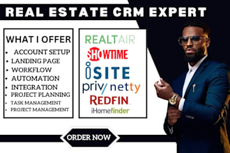setup realtair crm privy showtime isite ihomefinder redfin netty real estate crm