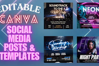 editable social media posts and templates
