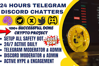 discord chat telegram chat twitter marketing to 100m user telegram moderator