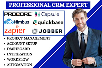 setup procore capsule crm jubnimbus quckbase zapier jobber fieldwire intigration