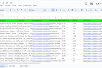 do youtube influencer research and provide email leads for outreach campaigns