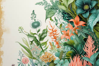 draw botanical illustration art for you