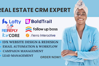 setup lofty crm, kvcore follow up boss, rei reply sierra interactive, boldtrail